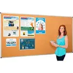 Cork Bulletin Board - 96"W x 48"H - Aluminum Frame Global Industrial