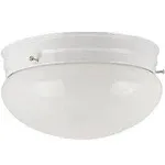 6&#034; LED Flush Mount Mushroom Ceiling Light Fixture, 1-Light White, A19, 60W