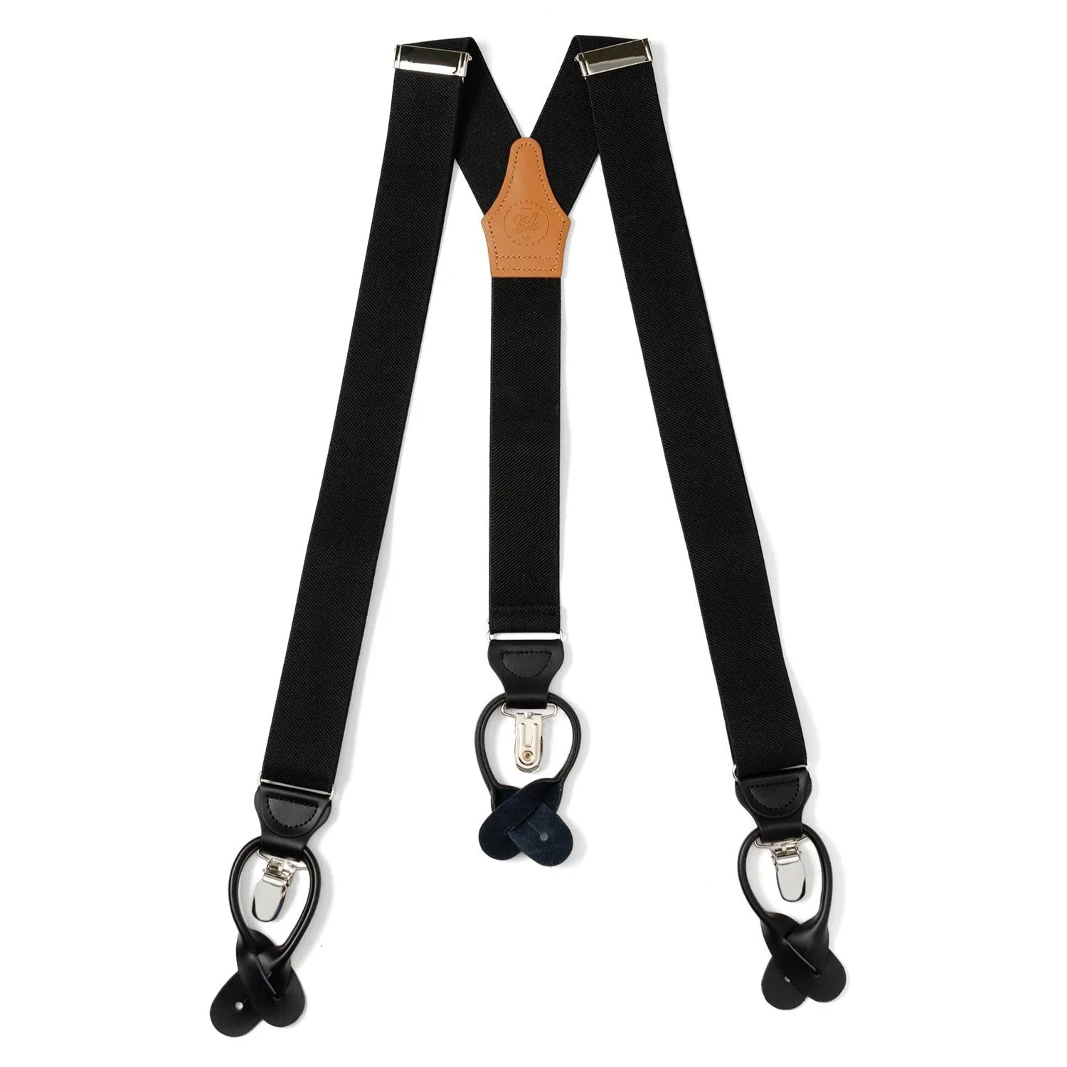 Black Clip Suspenders