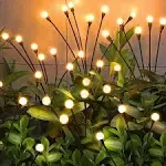 4 Pack Solar Garden Lights Outdoor Firefly LED Light for Pathway Yard Landscape