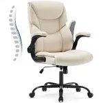 Ergo-Adjust White Office Chair | Cream Desk