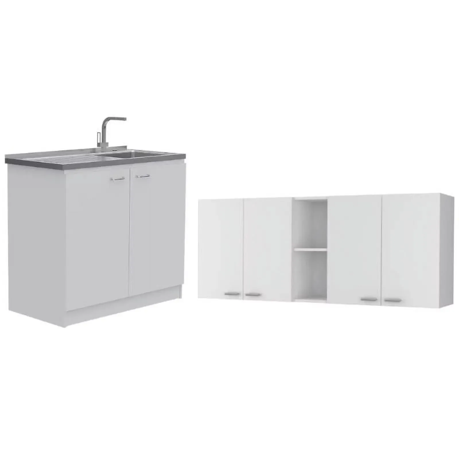 Home Square 2-Piece Set with Utility Sink with Cabinet & Wall Cabinet - Transitional - Utility Sinks - by Homesquare | Houzz