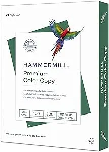 Hammermill Printer Paper Premium Color 28 lb Copy Paper 85 x 11 1 Pack 300 Sheets 100 Bright Made in The USA 102700R