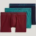 Jockey Men's Underwear Organic Cotton Stretch 4" Trunk - 3 Pack