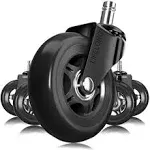 Lifelong Office Chair Wheels Replacement Rubber Chair casters for Hardwood Floor