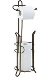 SunnyPoint Bathroom Toilet Tissue Paper Roll Storage Holder Stand with Reserve