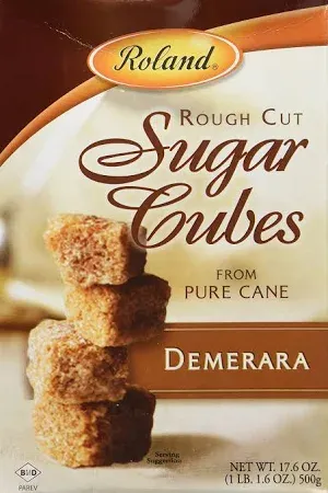 Roland Demerara Rough Cut Sugar Cubes