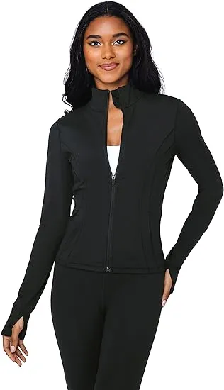 90 Degree By Reflex Women’s Lightweight, Full Zip Running Track Jacket