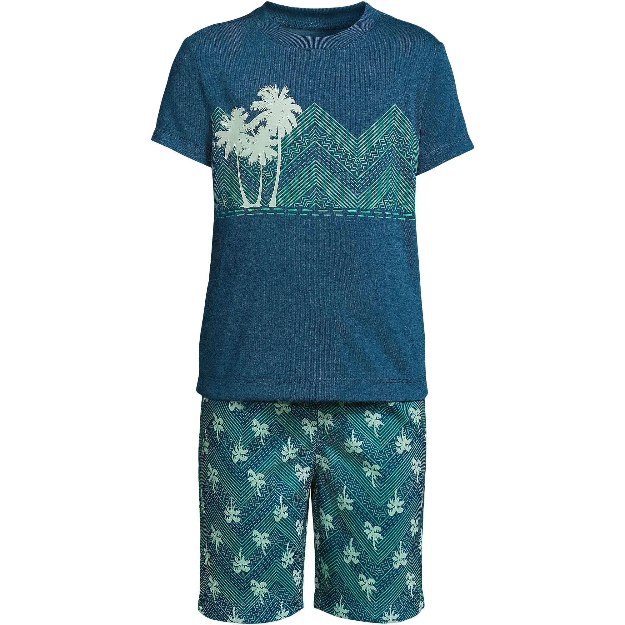 Boys 2-20 Lands' End Short Sleeve Graphic Tee & Shorts Pajama Set