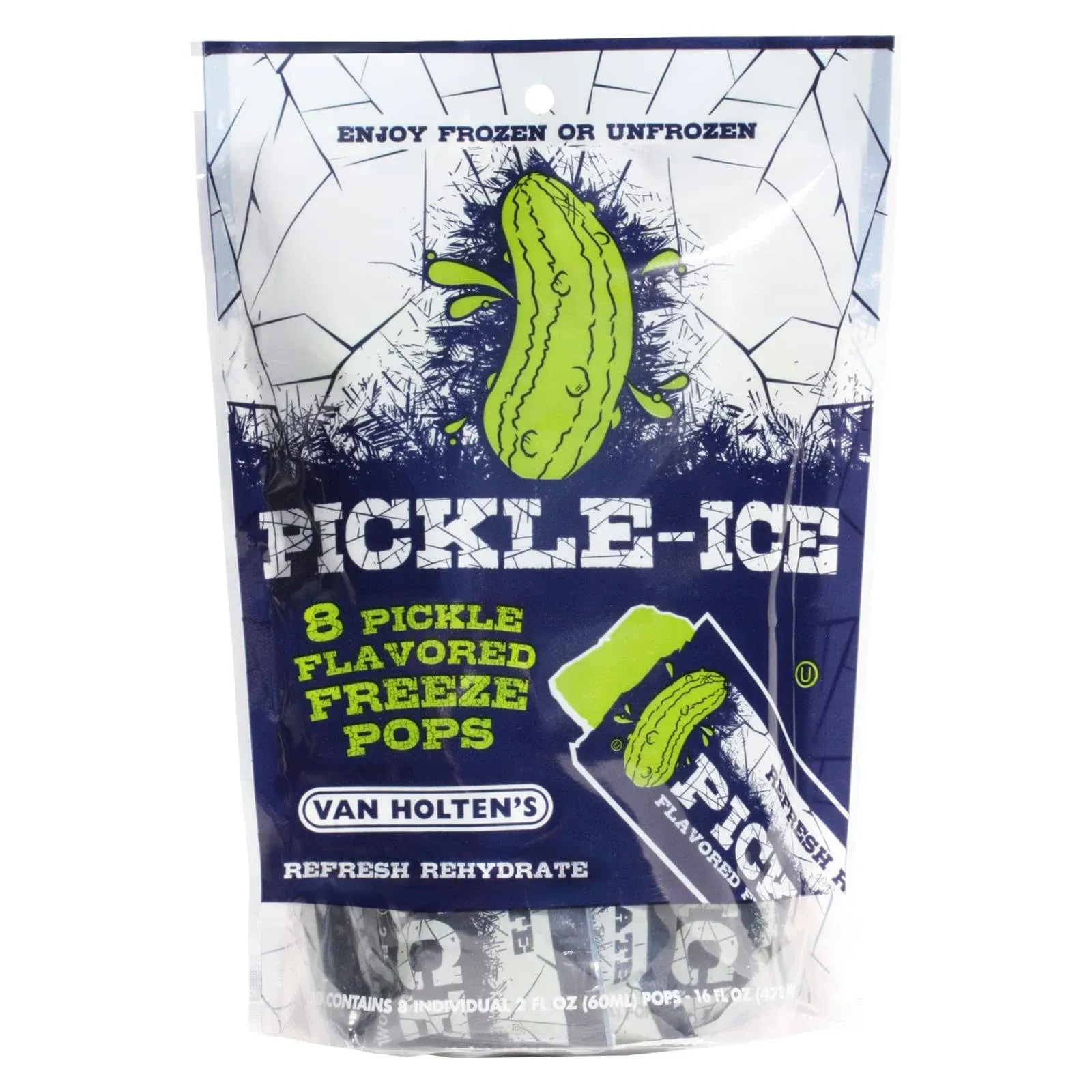 - Pickle-Ice Freeze Pops - 8 Pack