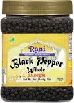 Rani Black Pepper Whole (Peppercorns), Premium Indian mg-1 Grade 16oz (1lb) 454g