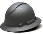 Pyramex HP54123 Ridgeline Full Brim Hard Hat - 4-Point Ratchet Suspension - Matte Silver Graphite Pattern