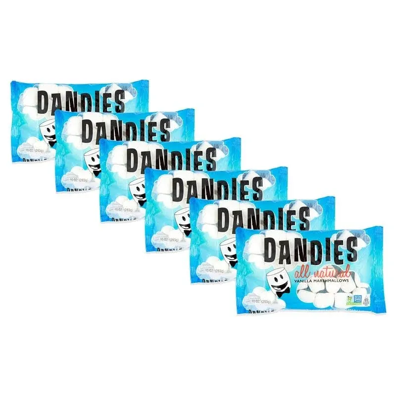 Dandies - Vegan Marshmallows, Vanilla, 10 Ounce (Pack of 6)