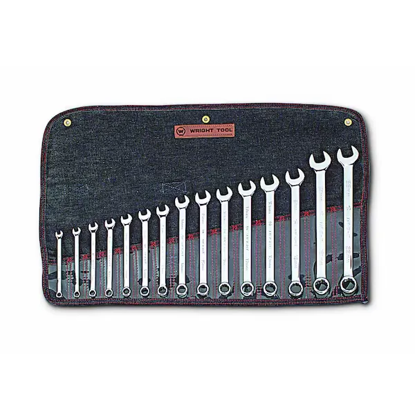 Wright Tool 952 15-Piece Full Polish Metric Combination Wrench Set