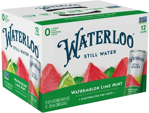 Waterloo Still Water Watermelon Lime Mint