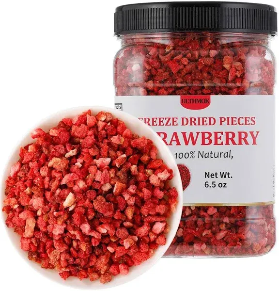 ULTHMOK Premium Freeze Dried Strawberries Pieces