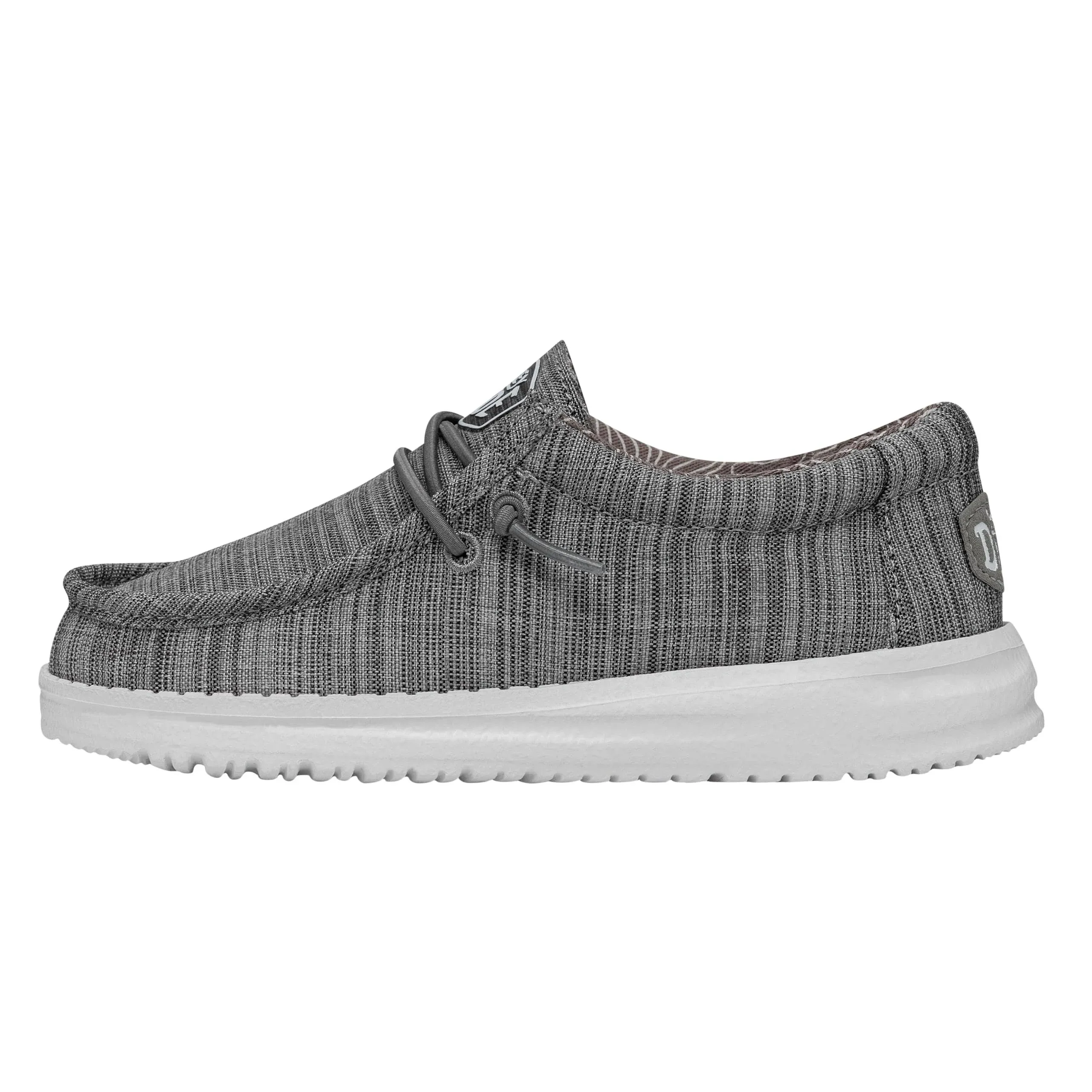 HEYDUDE | Big Kids' Shoes | Wally Youth Linen - Stone | Size 11