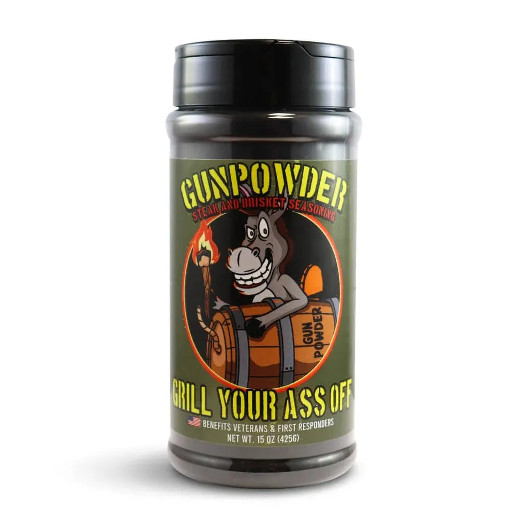 Grill Your Ass Off Gunpowder Steak and Brisket Seasoning