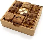 Fun Games for Adults 3D Wooden Puzzle Brain Teasers and Educational Games in Set