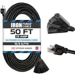 Iron Forge Cable 50 Ft Outdoor Extension Cord