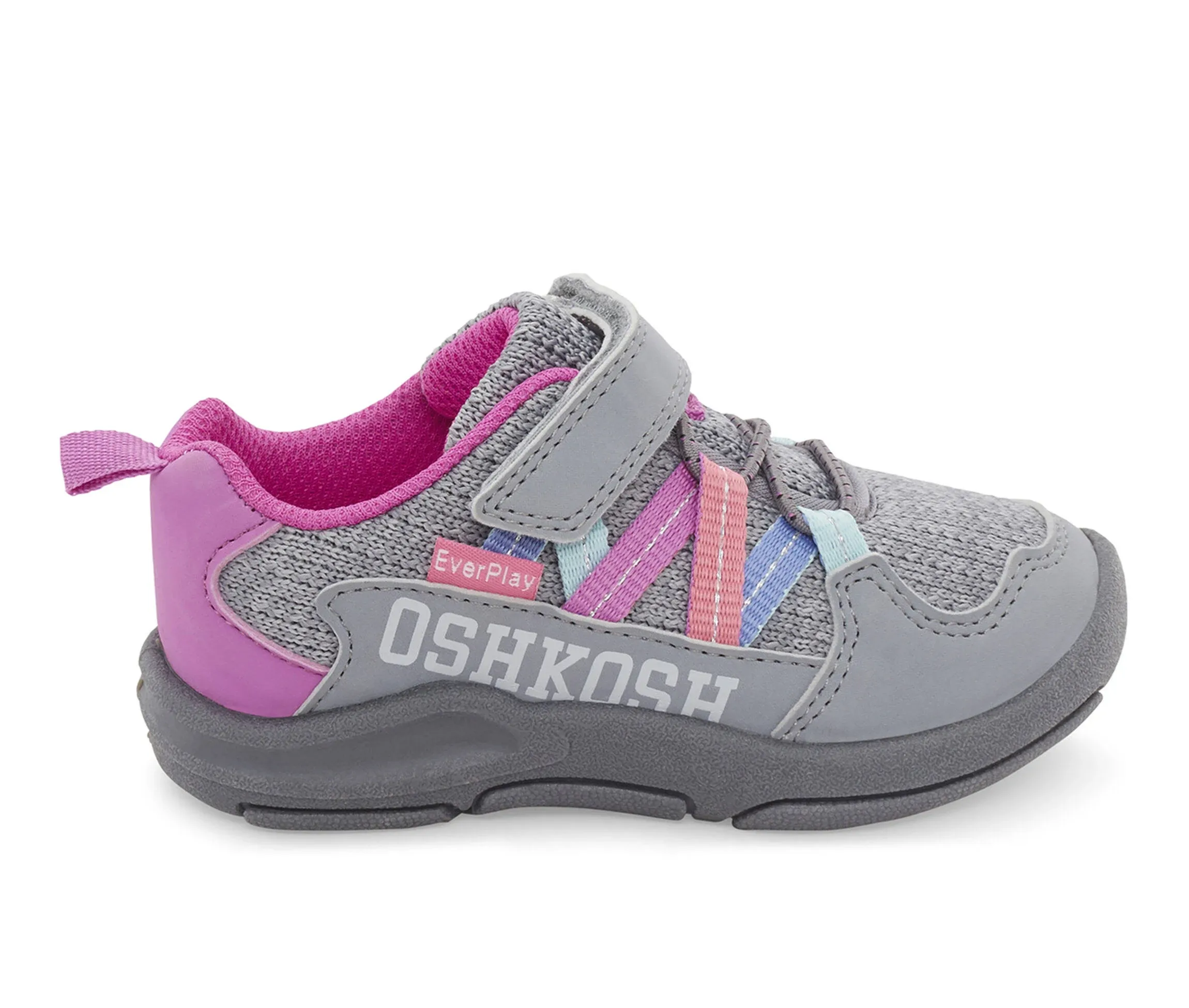 Girls' Oshkosh B'gosh Loopy Sneakers in Grey Size 9 - Toddler