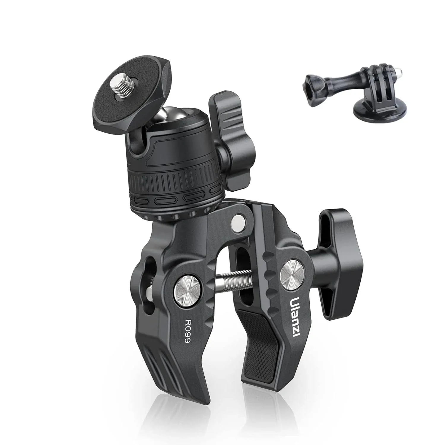 Ulanzi R099 Super Clamp Camera Mount Clamp with 360 Ballhead, Bike/Bicycle/Motor