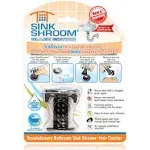 SinkShroom Chrome Edition Revolutionary Bathroom Sink Drain Protector Hair Catcher, Strainer, Snare, Black