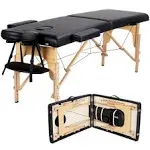 Yaheetech Massage Table Portable Lash Bed Spa Bed Massage Bed Foldable Spa Tables Adjustable 2 Fold with Non-Woven Bag 24 inch