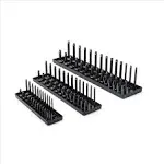 GearWrench 83118 3 Piece Black SAE Socket Tray Set