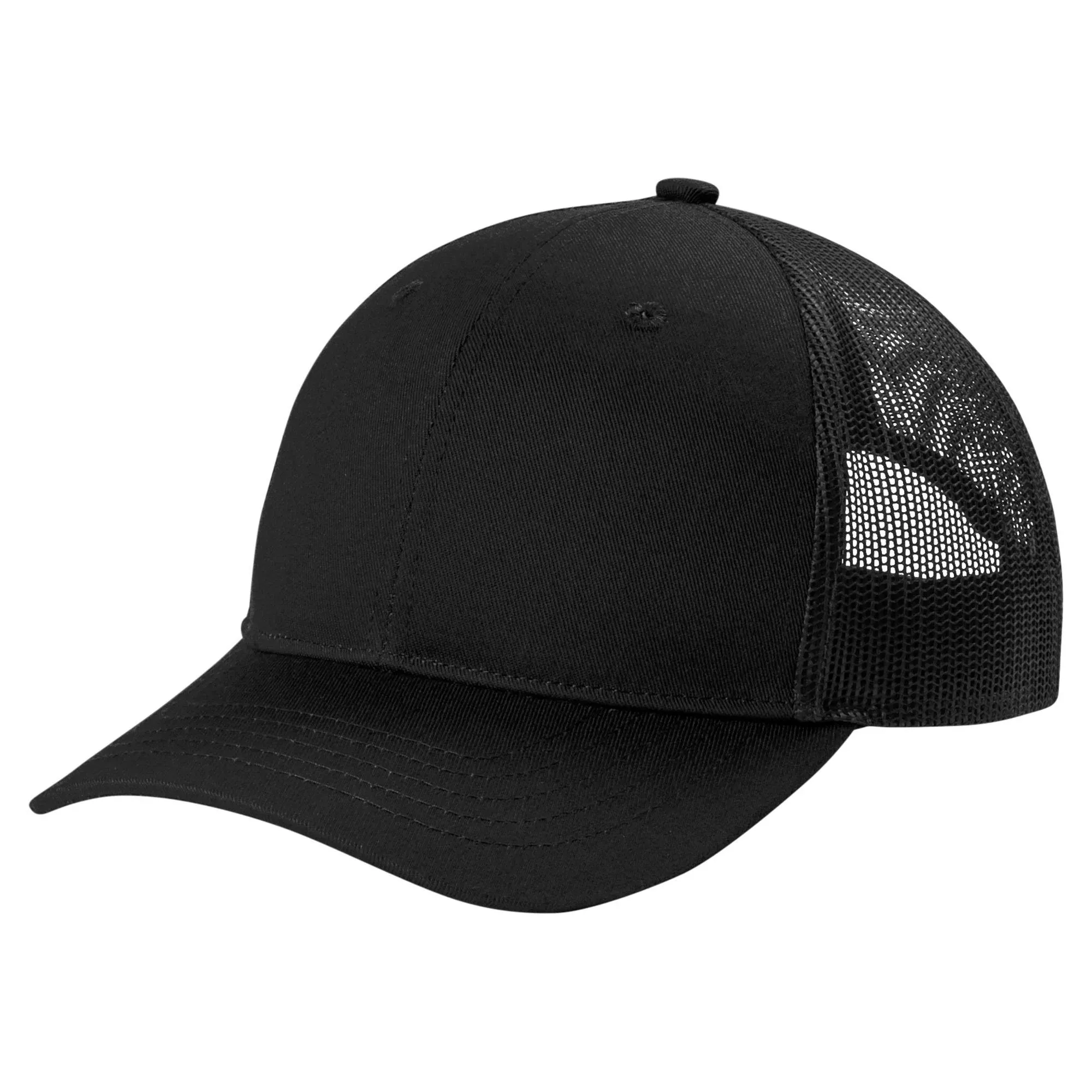 Port Authority YC112 Youth Snapback Trucker Cap - Black