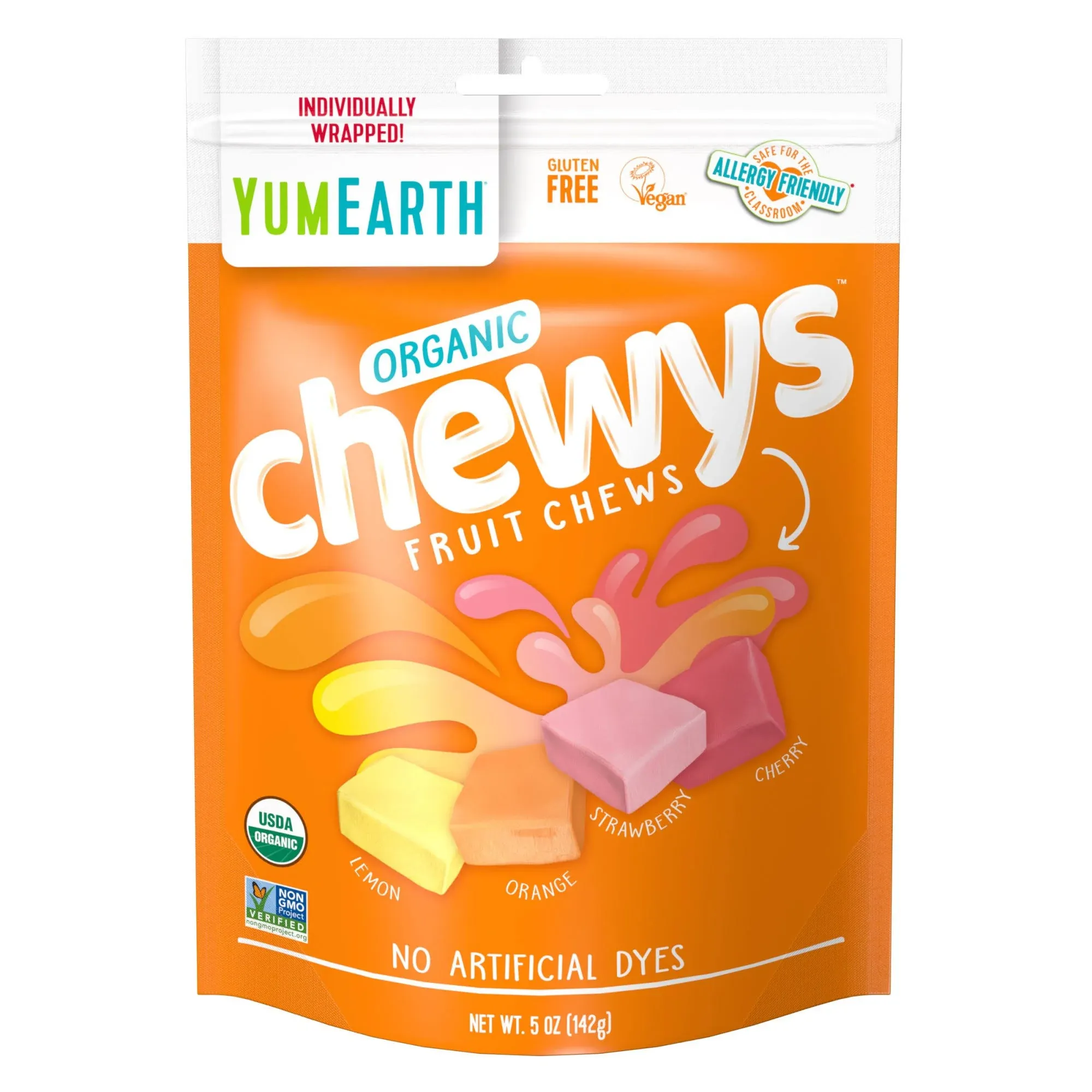 YumEarth Organic Lemon Orange Strawberry Cherry Fruit Chews (5 oz)