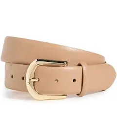 Leather Kennedy Belt With Gold-toned Hardware In Brown