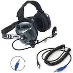 Rugged Carbon Fiber behind the Head Headset and Adaptor Cable for Intercoms – Fe