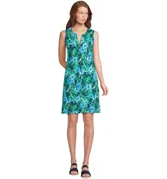 Lands' End Women's Sleeveless Swim Cover-Up Dress