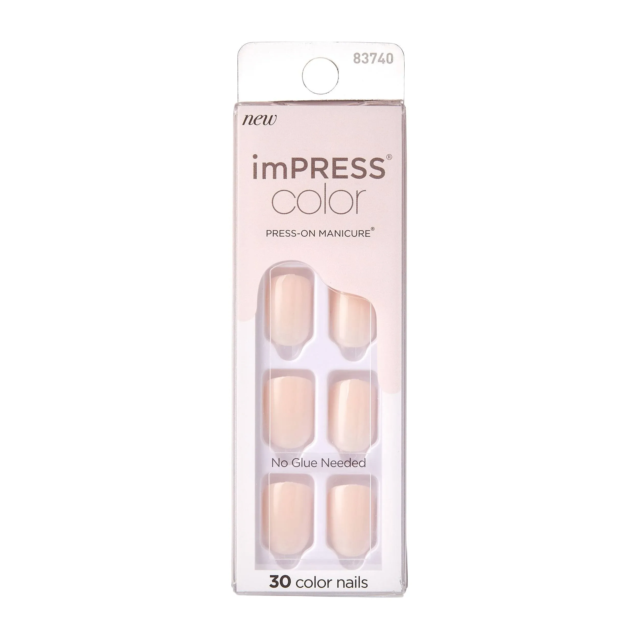 Impress Color Press-On Manicure - Point Pink