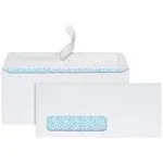 Office Depot&reg; Brand #10 Security Envelopes, Left Window, 4-1/8&quot; x 9-1/2&quot;, Clean Seal, White, Box Of 250