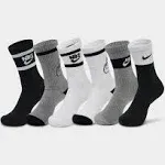 Nike Boys' 6-Pack Cushioned Dri-FIT Crew Socks