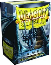 Dragon Shields: (100 Sleeves) Black by Arcane Tinman ATM10002 Standard Size