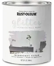 Sterling Silver, Rust-Oleum Specialty Glitter Interior Wall Paint, Quart -2 Pack