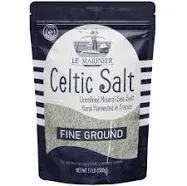 Le Marinier Celtic Salt Fine Ground, 1.1lb - 18oz. Unrefined French Sea Salt 100% Natural, Hand Harvested Mineral Celtic Salt (1.1lb Fine Ground)