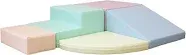 IGLU Soft Play IGLU Set 6 Pastel Soft Play Forms Large Foam Blocks Baby Slide