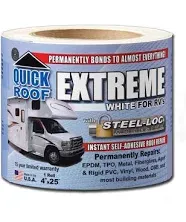 Cofair UBE425 Quick Roof Extreme with Steel-Loc Adhesive, White for RVs - 4&#034; x