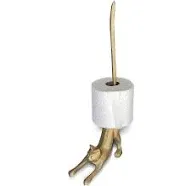 WallCharmers Gold Paper Towel Holder, Metal Toilet or Kitchen Paper Holder for Floor or Countertop