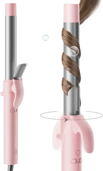 TYMO ROTA Automatic Curling Iron Wand, 1 1/4 Inch Ionic Rotating Hair Curler for Long Hair with Extra Large Nano Titanium Barrel and 5 Adjustable Temps for Professional Hair Styling