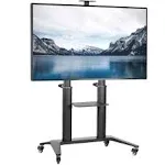 Vivo Aluminum Ultra Heavy Duty 32" to 120" TV Cart, Mobile Large Screen TV Stand