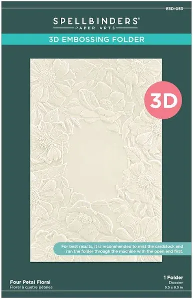 Four Petal Floral 3d Embossing Folder by Spellbinders