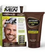 Just for Men Control GX Grey Reducing Hair Color Shampoo, 4 fl oz, 3 Pack, Other