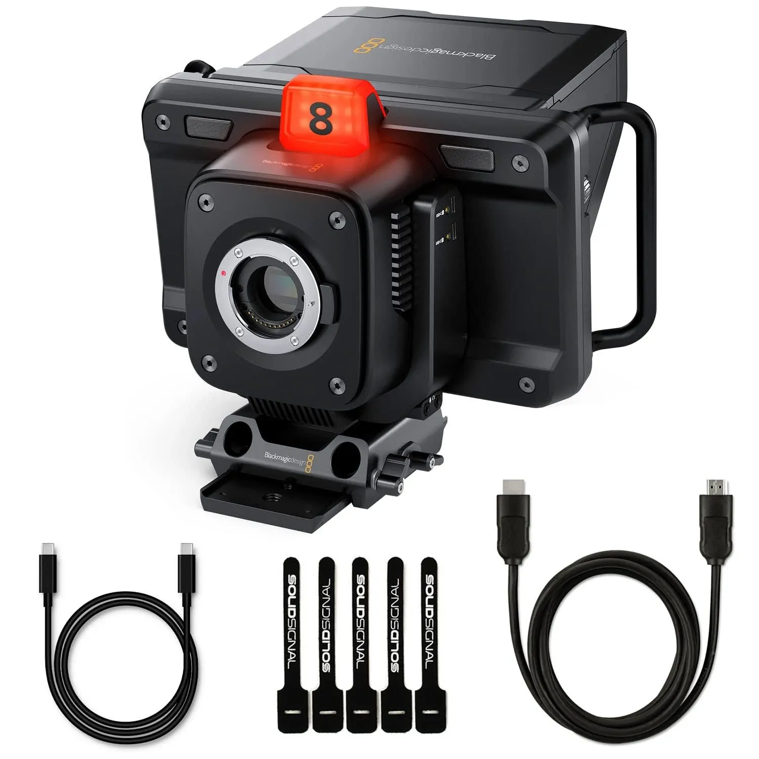 Solid Signal Blackmagic Design Studio Camera 4K Plus G2 Live Production Camera Bundle Black