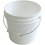 10-Pack 2 Gallon Plastic Pail Heavy Duty White Medium Paint Buckets Metal Handle