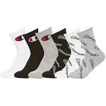 Champion unisex Socks, 6 Pack Crew Socks Sizes 7-11